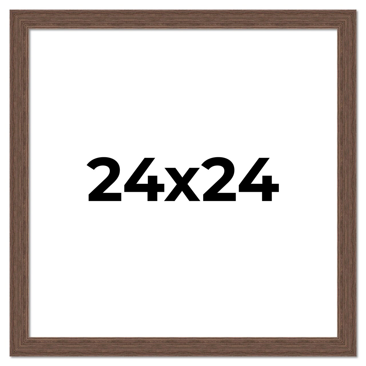 24x24 Wide Barnwood Picture Frame with UV-Resistant Acrylic & Acid Free Backing, Available in 6 Paint Finishes - Grey, Brown, White, and Black